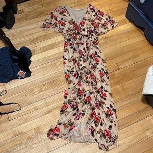 Alice and Olivia velvet high low dress